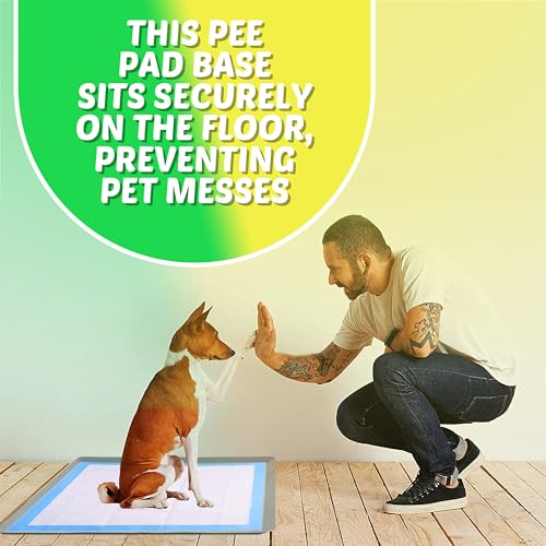 TidyFriend Reusable Silicone Dog Training Tray for 27.5” x 44” Pads, Washable Puppy Potty Station, No-Spill Heavy Duty Pee Pad Holder for Dogs - Easy to Clean & Travel Friendly (Light Grey) - color: Light Grey