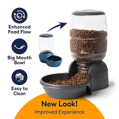 Petmate Replendish Gravity Feeder, 5 lb, Blue, Made in USA - color: Pearl Peacock Blue, size: 5 LB