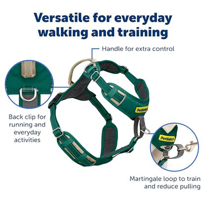 PetSafe Easy Walk Comfort No-Pull Dog Harness Full-Body Padding - Better Walks on the First Use - 5 Points of Adjustment Small, Green - color: Green, size: Small