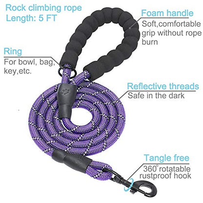 haapaw Martingale Dog Collar with Quick Release Buckle Reflective Dog Training Collars for Small Medium Large Dogs - color: Purple, size: S