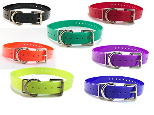Replacement Strap for SportDOG Collars - 3/4" Wide Biothane Dog E-Collar Replacement for Training, Bark, Shock, Electric, and GPS Collars - 28" Adjustable Length SportDOG (Neon Orange- FBA)