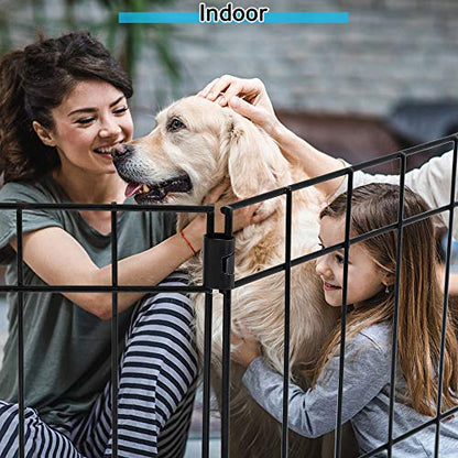 Foldable Puppy Playpen Dog Fence Pet Playpen 8 Panel Metal Portable Indoor Outdoor Pet Exercise Pen Animal Wire Yard Crate Kennel Cat Dog Playpen for Small Medium Large Dogs Pet - size: 42"x8 Panels