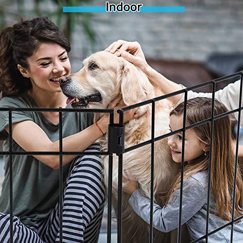 Pet Dog Playpen 8 Panel 48" Durable Metal Portable Foldable Indoor Outdoor Cat Puppy Exercise Pen with Door Animal Wire Yard Dog Fence Crate Kennel for Small Medium Large Dog - size: 48"x8 Panels