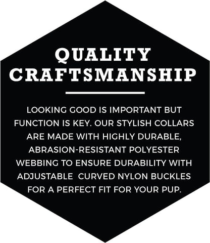 Wolfgang Heavy Duty, Adjustable Dog Collar with Quick Release Nylon Buckle for Walking & Training, DarkSkies Print, Small - color: DarkSkies Print, size: Small (5/8 Inch x 8-12 Inch)