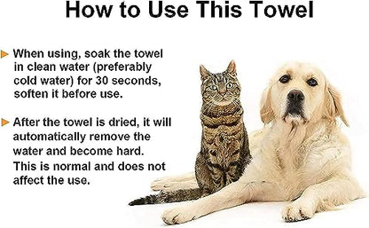 GabeFish Super Absorbent Shammy Dog Towels Quick Dry Eco-Friendly Soft Multifunctional Pets Cats Towel Packs Large 2PC - size: Large/2 Packs