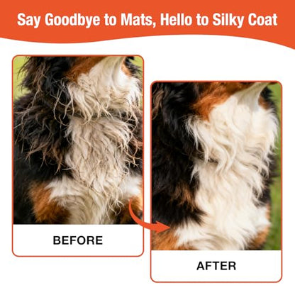 UTEE Large Slicker Brush for Large Dogs - Extra Wide Pet Grooming Tool for Golden Retrievers, Samoyeds & Huskies - Long Pin Slicker for Thick Double Coats - Professional De-shedding Action