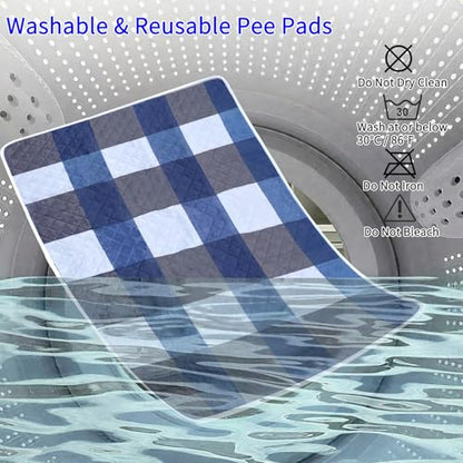 Washable Pee Pads for Dogs with 4-Layer Integrated Waterproof Design, Reusable Super Absorbent Non-Slip Puppy Pads for Crate Training, Home Floor Protection , 20‘’×28‘’ Pack of 2 - size: 20"×28" Pack of 2