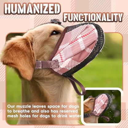 Dog Muzzle Basket Air Muzzle for Large Dogs, Anti Chewing (Coffee, L) - color: Coffee, size: L