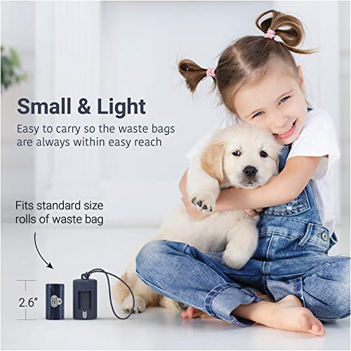 SVD.PET Dog Poop Bag Dispenser, Retractable Waste Bag Dispenser, Lightweight Poop Bag Holder, Stretchy Strap Fits Any Dog Leash, Doggy Walking Accessory (Black) - color: Dispenser - Black
