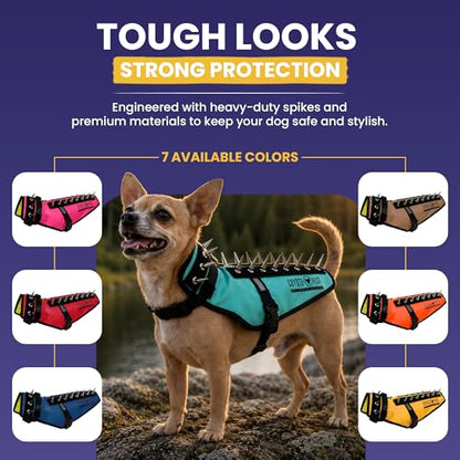 CoyoteVest Dog Harness | Stab-Resistant Protective Vest | Coyote Vest for Dogs | Defends Against Coyotes, Dogs, Birds of Prey | Reflective Safety, Made in USA (Small, Red) - color: Red, size: Small