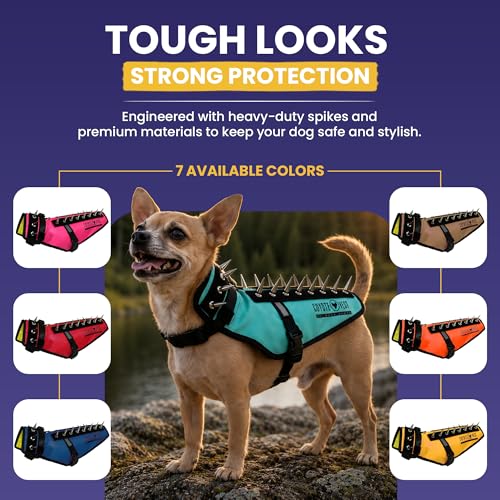 CoyoteVest Dog Harness | Stab-Resistant Protective Vest | Coyote Vest for Dogs | Defends Against Coyotes, Dogs, Birds of Prey | Reflective Safety, Made in USA (Small, Texas Tan) - color: Texas Tan, size: Small