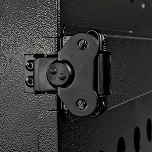 K9 Kennel Boss Aluminum Collapsible Dog Crate, Heavy Duty Folding Kennel - Medium (Black) - color: Black, size: 34.6"L x 25.2"W x 28.9"H
