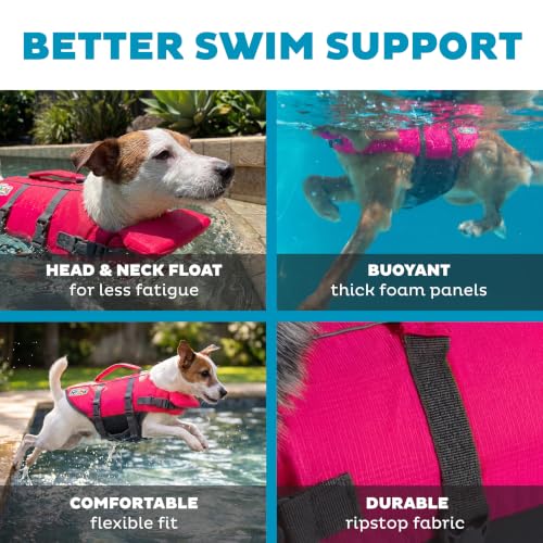 Outward Hound Granby Splash Pink Dog Life Jacket, Small - color: Pink, size: Small (Chest Girth: 16"-20")