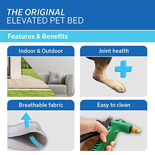 Coolaroo The Original Cooling Elevated Pet Bed,Brunswick Green, Small - color: Brunswick Green, style: Small Dog Bed