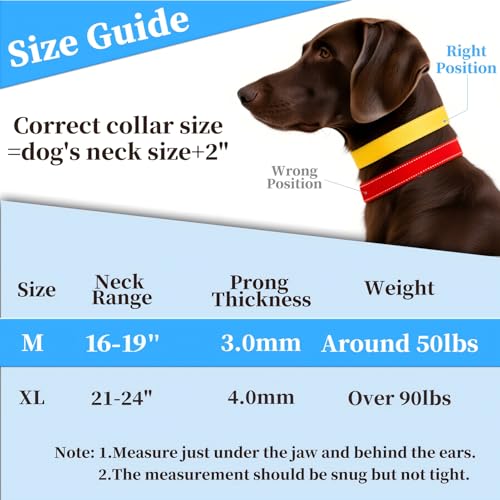 Reflective Dog Training Collar with Quick Release Buckle,Adjustable Stainless Steel Dog Collar with Soft Nylon Cover for Small Medium Large Dogs(Blue,M(16-19" Neck,3mm)) - color: Blue, size: M