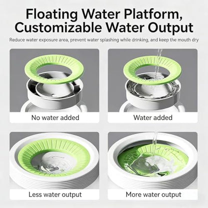 600ml Spill Proof Dog Water Bowl,Water Bowl for Cats no Spilling,Slow Drinking Water Dispenser for Dogs and Cats to Prevent Their Mouths Wet When Drinking, Splash-Proof, Anti-Play