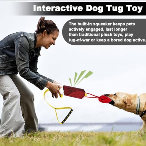 ETIAL Interactive Dog Tug Toy,Indestructible Dog Toys for Aggressive Chewers,Tough Squeaky Dog Rope Toys for Training,Tug of War Dog Toy Balls for Medium & Large Dogs (Eagle) - style: Eagle