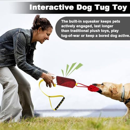 ETIAL Interactive Dog Tug Toy,Indestructible Dog Toys for Aggressive Chewers,Tough Squeaky Dog Rope Toys for Training,Tug of War Dog Toy Balls for Medium & Large Dogs (Eagle) - style: Eagle