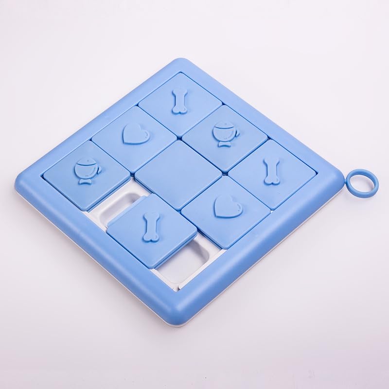Buyter Dog Puzzle Toys Puppy Food Puzzle Slow Feeder Bow,Interactive Training Treats Dispenser,Aid Pets Digestion and Boredom Relieve (Blue) - color: Blue