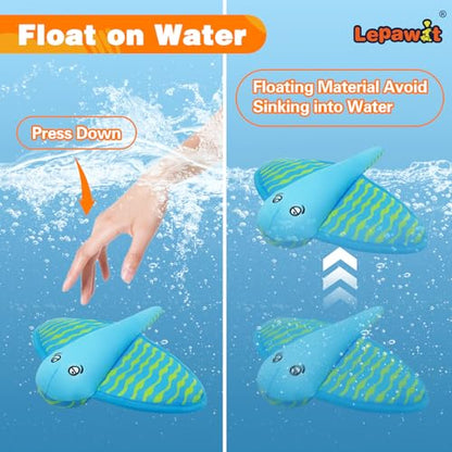 Squeaky Dog Toys, Floating Dog Toys for Indoor or Outward Play, Interactive Dog Gifts for Small and Medium Dogs – Manta - style: E-Manta