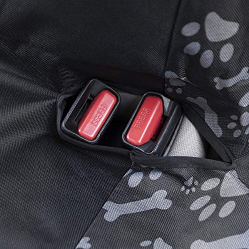 Warner Bros Scooby Doo Rear Back Seat Bench Pet Seat Cover for Cars SUVs Trucks Sedans, Waterproof Heavy Duty Durable Universal Fit Automotive Protection for Dogs Puppy Cats Travel Companions Washable - color: Black Rear