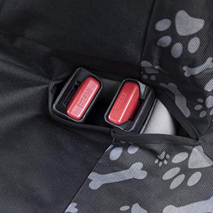 Warner Bros Scooby Doo Rear Back Seat Bench Pet Seat Cover for Cars SUVs Trucks Sedans, Waterproof Heavy Duty Durable Universal Fit Automotive Protection for Dogs Puppy Cats Travel Companions Washable - color: Black Rear