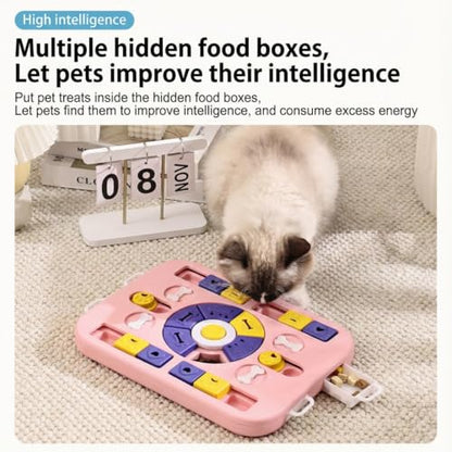 Interactive Dog Puzzle Toy, Dog Enrichment Toy with Treat Dispensing, Slow Feeder Puzzle for Mental Stimulation, Brain Training Toy for Dogs and Cats - color: Heart-Shaped Mousse Rice Flour
