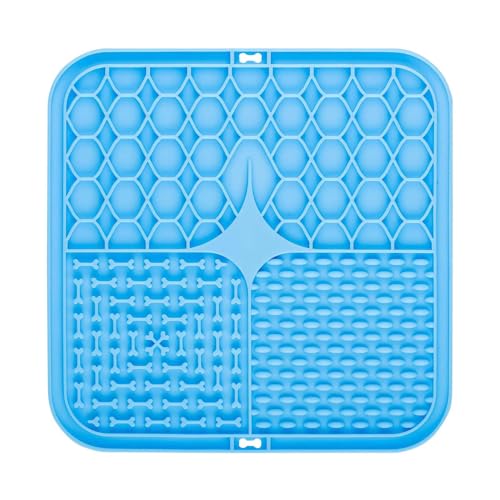 Silicone Pet Mat with Suction Cups – Blue Pet Food Mats for Dogs & Cats, Anxiety Relief Feeding Solution for Pets