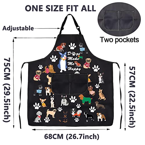 CMNIM Cute Dog Grooming Apron - Waterproof & Perfect for Trainers & Groomers - color: Dog Apron