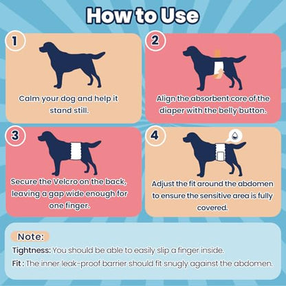 Dog Diapers Male, X-Small 50 Ct, Super Absorbent Male Dog Wraps with Wetness Indicator, Soft Pearl Weave Non-Woven Fabric, Breathable Belly Bands for Male Dogs, Fit for Chihuahua, Yorkshire - size: Xsmall: 50 Ct