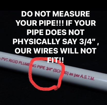 Weave Pole Guide Wires ONLY (Clip on) Set of 4 for Dog Agility. Read Description. Will ONLY fit Homemade Weave Poles Made from Factory Labeled 3/4" PVC Pipe