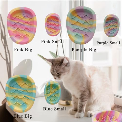 Colorful Slow Feeder Bowl for Large & Small Pets Silicone Easy to Clean Dog Food Bowl Slow Feed Dog & Cat Bowls for Interactive(Purple S) - color: Purple