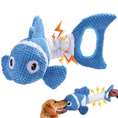 Squeaky Dog Toys - Plush Toy, Durable, Stretchy, Keeps Dogs Busy, Interactive Dog Toys Stress Release Game for Boredom Suitable for Small Medium and Large Dogs - color: Blue