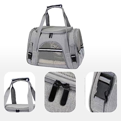 Cat Dog Carrier, Pet Travel Carrier for Small Dogs, Cat Carrying Case Collapsible Dog Carrier, Foldable Soft Sided Animal Carriers Puppy Carry (Pink) - color: Pink