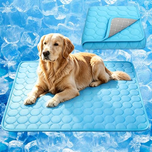 Dog Cooling Mat 2026 Upgraded Arc-Chill Cooling Dog Bed Mat, Washable Pet Cooling Pad (Q-Max>0.4) Cooling Mat for Dogs & Cats Indoor & Outdoor Car Seats - color: Blue, size: 20x16 in