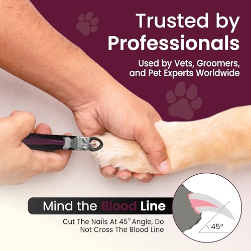 Resco Candy Series Dog Nail Clippers for Large Dogs – USA-Made Professional Guillotine Pet Nail Trimmer with Replaceable Blade System - color: Candy Red, size: Large