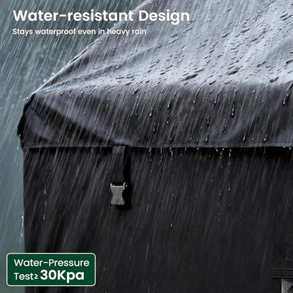 Dog Kennel Cover Replacement, Full Coverage Waterproof Tarp for 4x4x4.5ft Dog Crate with 600D Oxford Fabric, 4 Transparent Window & Door Curtains for Enclosure Outside, Small - size: Small