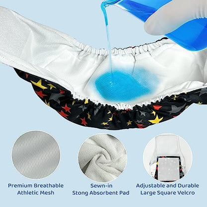 Reusable Dog Diapers Male High Absorbing Belly Band for Male Dogs Washable Dog Belly Band with Cute Patterns 5packs (XL, 18” - 21” Waist) - size: X-Large (18" to 21")