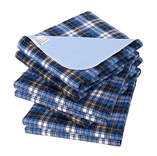 Non-Slip Bed Pads for Incontinence Washable (18" x 24"|3 Pack),Waterproof Bed Pads, Kids Washable Incontinence Bed Pads for Kids Adults,Dog,Kids - color: Blue, size: 18" x 24"| 3 pack