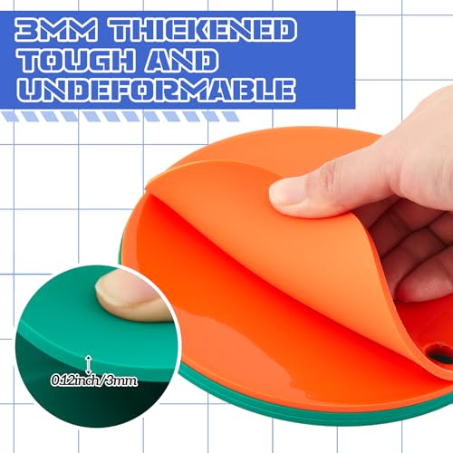 Arrowbash Silicone Hockey Shooting Targets Agility Shooting Goal Target Discs with Straps Set Reactive Hockey Training Equipment for Lacrosse Soccer Baseball Practice Accuracy, Orange, Green