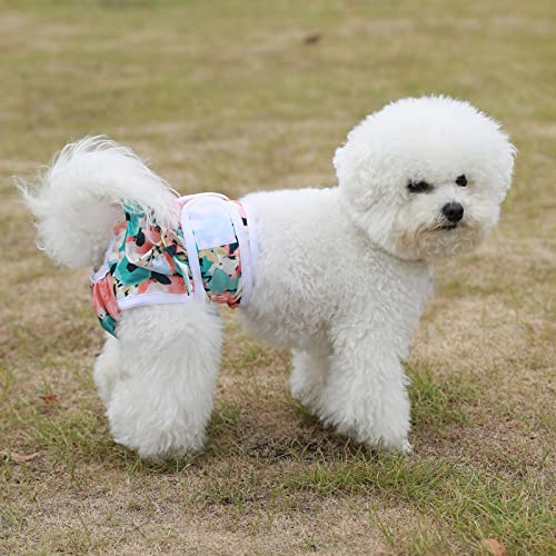 Washable Dog Diapers Female 3 Pack Reusable Premium Highly Absorbent Doggie Diapers, Flexible Puppy Diapers, Durable Leak-Proof Dog Diapers for Period Heat Incontinence Potty Training, L - size: Large