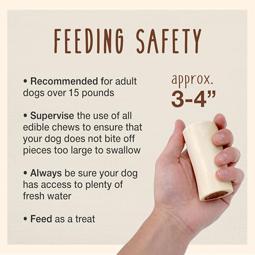 Cadet Stuffed Shin Bone, Long-Lasting Dog Chew Bones for Aggressive Chewers, High Protein Filled Bone Dental Chew for Dogs, Peanut Butter Flavor Filling, 3-4" for Small Dogs, 3 Pack - size: 3 Count (Pack of 1)