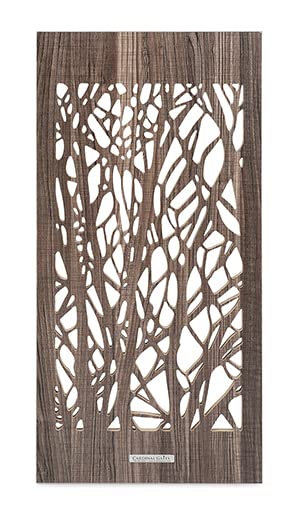 Cardinal Gates Decorative Wooden Freestanding Pet Gate-4 Panel 15" W x 30" H - Expandable Indoor Barrier for Small/Medium Pets - Portable Puppy Gate - Great for Hallways and Doors - Barnwood Branches