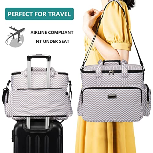 BAGLHER Dog Travel Bag, Pet Travel Bag (ALL Pet Travel Supplies), With 2 Pet Food Containers and 2 Collapsible Silicone Bowls; Essential Kits for Pet Travel BLW - color: BLW, size: Large