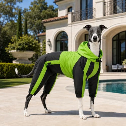 Lovelonglong Dog Hooded Raincoat, Small Dog Rain Jacket Poncho Waterproof Clothes with Hood Breathable 4 Feet Four Legs Rain Coats for Small Medium Large Pet Dogs Green S - color: Green, size: S (Small Dog ~7lbs)