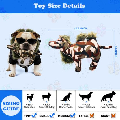 WOWBALA Squeaky Dog Toy, Puppy Teething Toys for Small Medium Dogs | Camouflage Canvas Dog Toys Boredom Relief and Daily Companionship Training Reward Birthday Gift - color: Camouflage Color