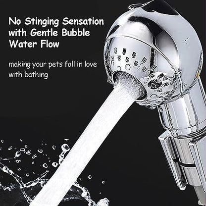 MANON ROSA Dog Shower Attachment - High-Pressure 2-Mode Handheld Sprayer with Universal Hose Interface for Small Medium Large Pets: Puppies Cats Kittens- Ideal for Bathing Massaging Grooming