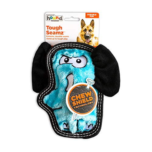Outward Hound Tough Seamz Elephant Plush Dog Toy, Small - color: Elephant, size: Small