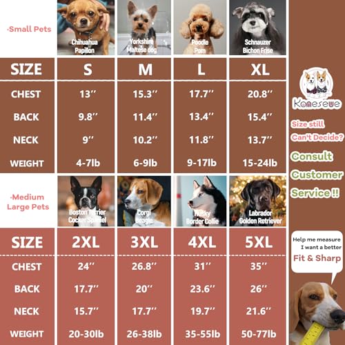 Koneseve Dog Hoodie & Cat Sweater, Warm Fleece Hooded Soft Winter Sweatshirt for All Breeds, Cozy Pet Clothes, Brown, S - color: Brown, size: S-(2~7lb) | Chest(~13")
