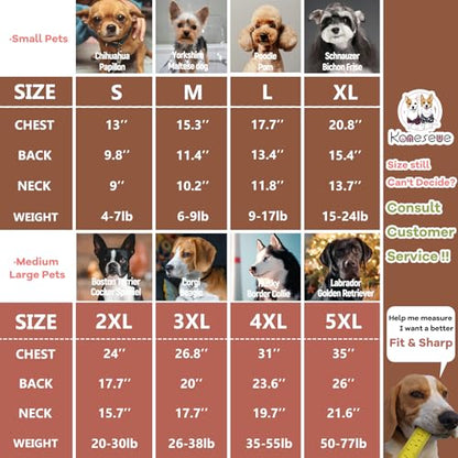 Koneseve Dog Hoodie & Cat Sweater, Warm Fleece Hooded Soft Winter Sweatshirt for All Breeds, Cozy Pet Clothes, Brown, S - color: Brown, size: S-(2~7lb) | Chest(~13")